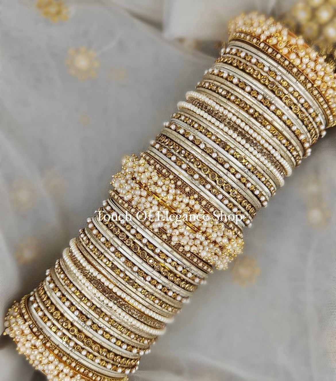 Gold & Grey Bangle set | Made-on-order