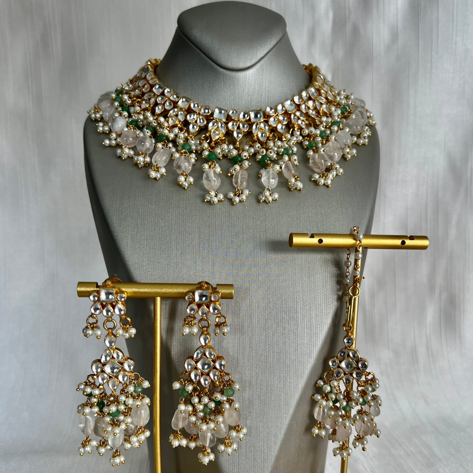 Lotus Kundan Set | Ready-to-ship