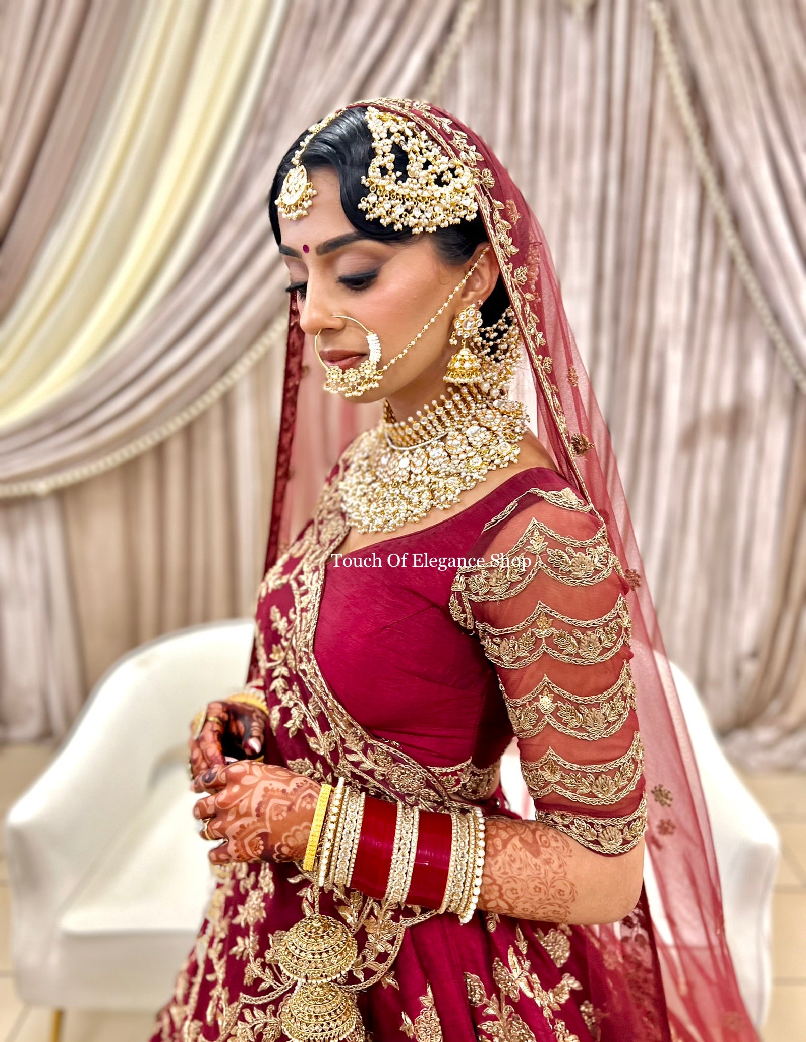 Kamal Pachi Kundan Bridal Set | Pre-order