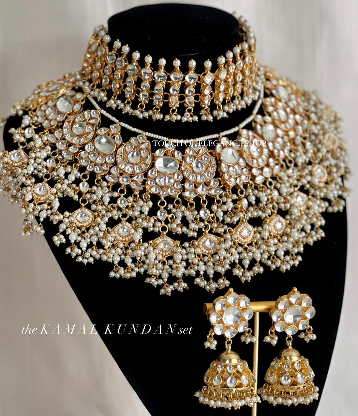 Kamal Pachi Kundan Bridal Set | Pre-order