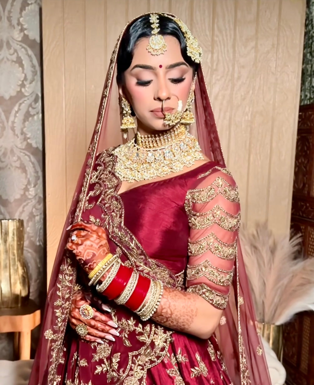 Kamal Pachi Kundan Bridal Set | Pre-order