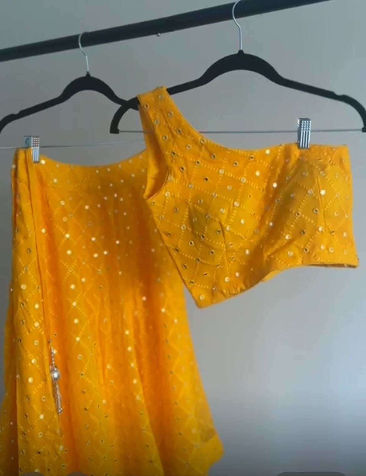 Crop Mirror Lehenga