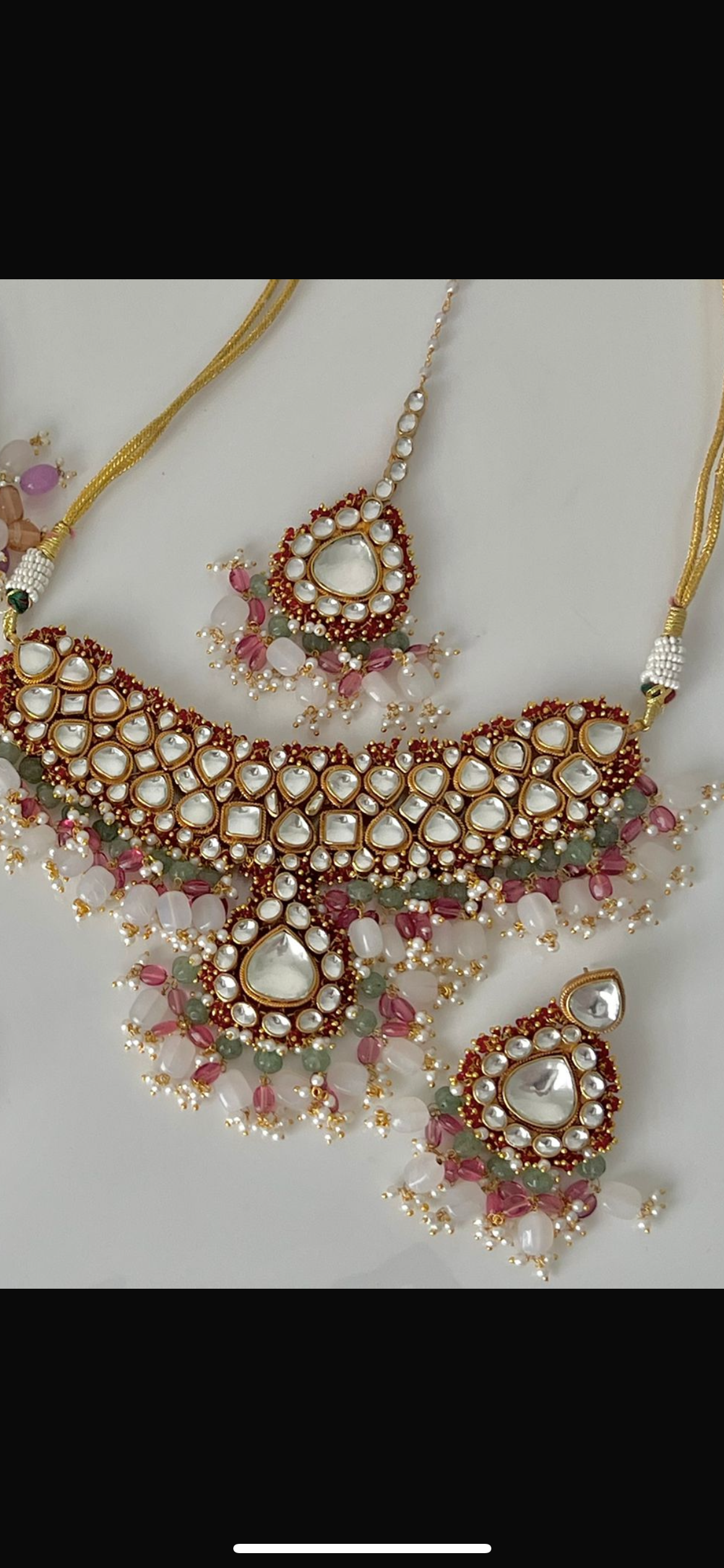 Gold-plated Polki Set | Ready-to-ship