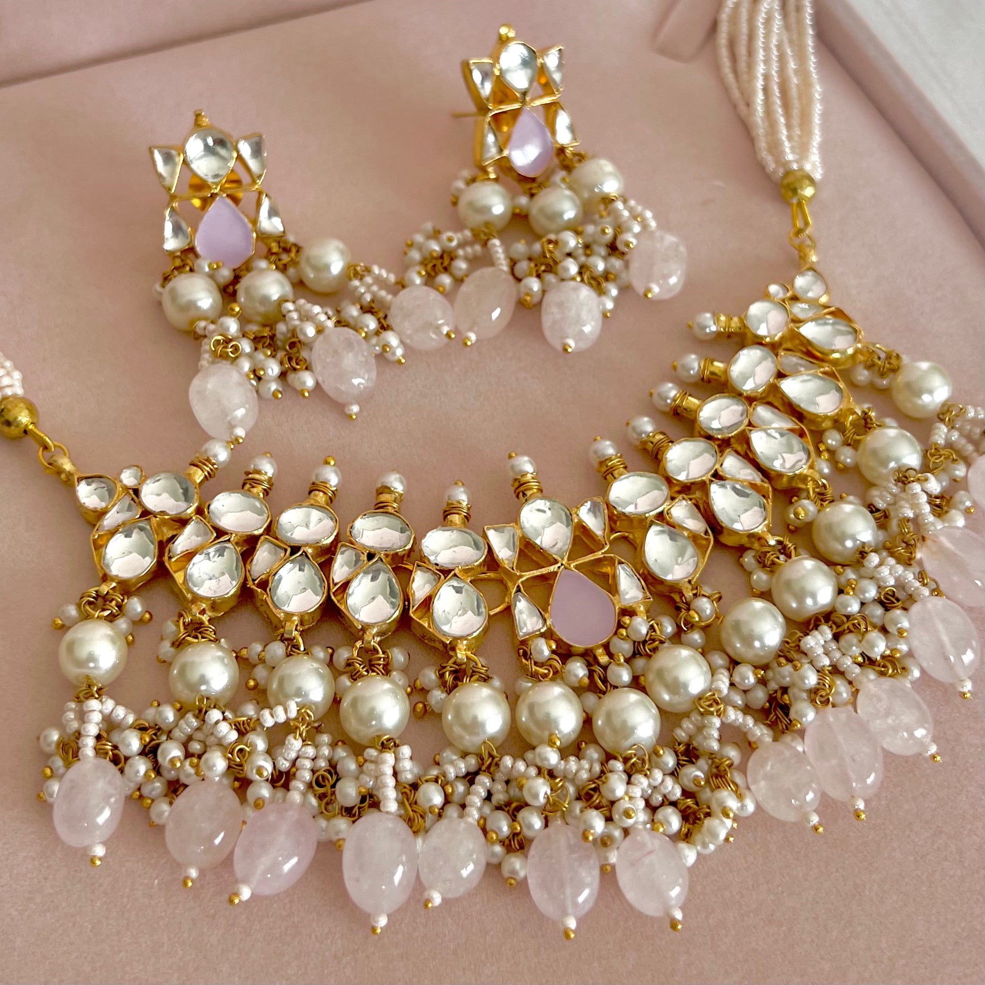 Pink Pearl Set | Pachi Kundan | Pre-order