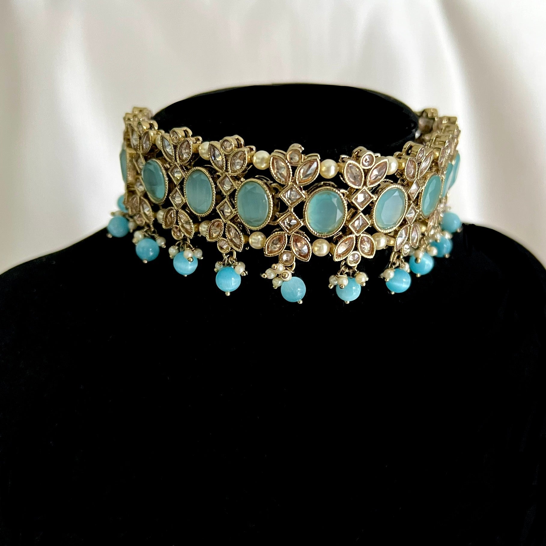 Light Blue Bead Choker | Ready-to-ship