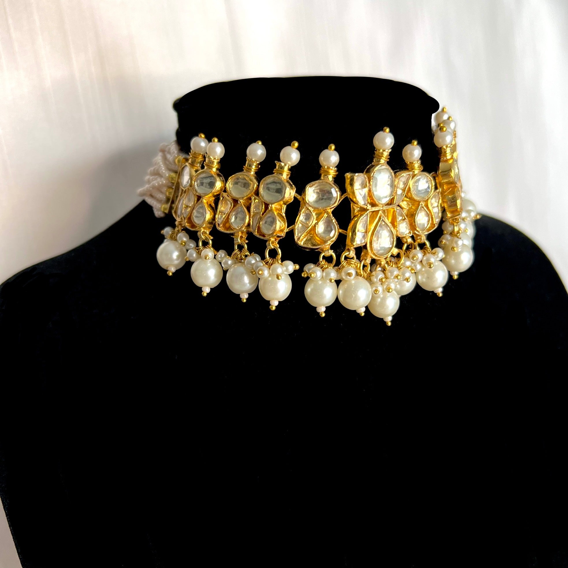 Madrid Pearl Set - Pachi Kundan | Ready-to-ship
