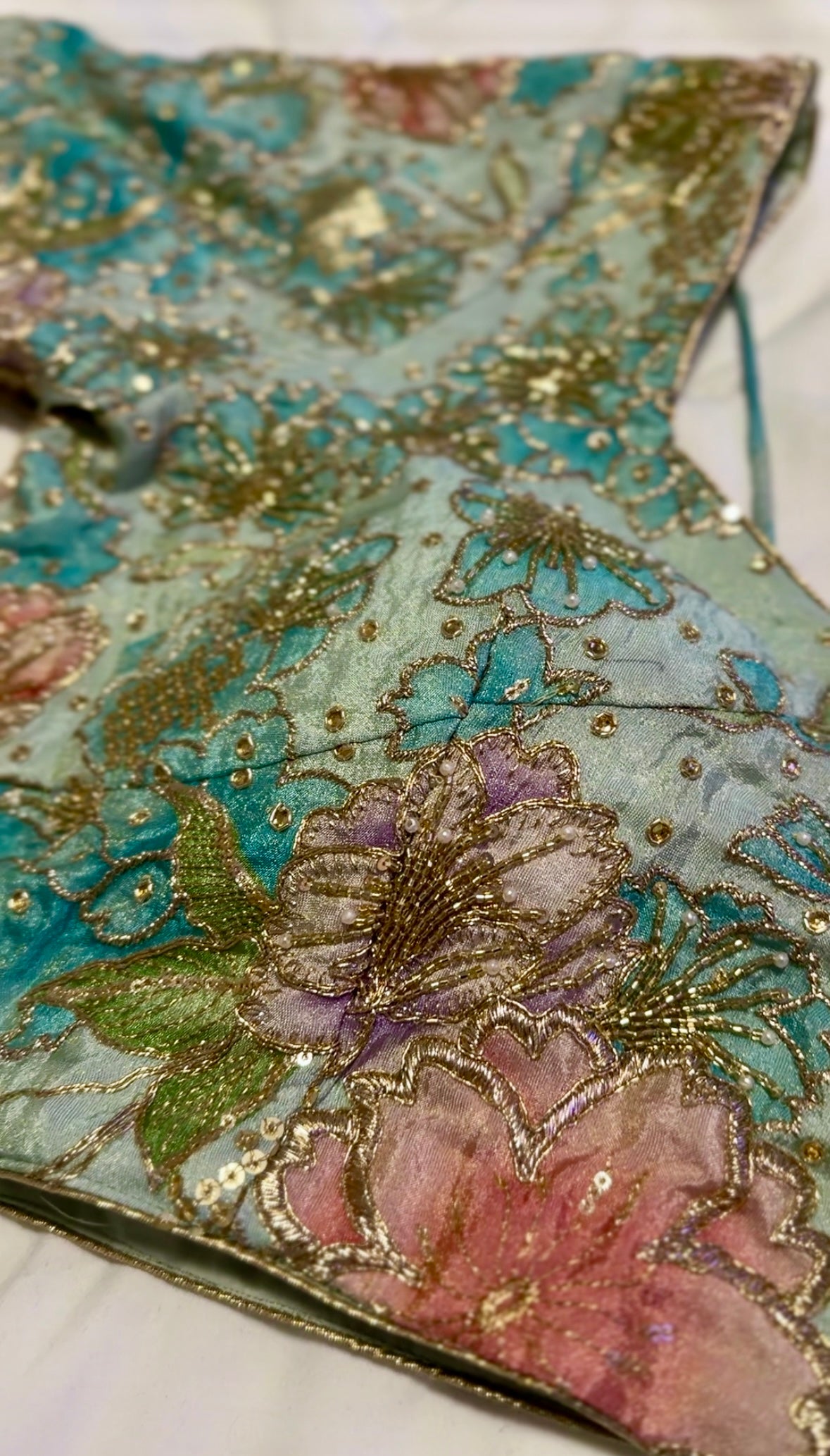 Blue Floral Lehenga