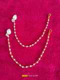 22k Gold - plated Pachi Kundan Nose - ring (Naath) | Made - on - order - Touch Of Elegance