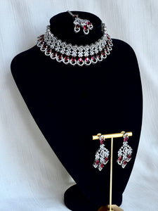 Ruby American Diamond Set | Ready-to-ship