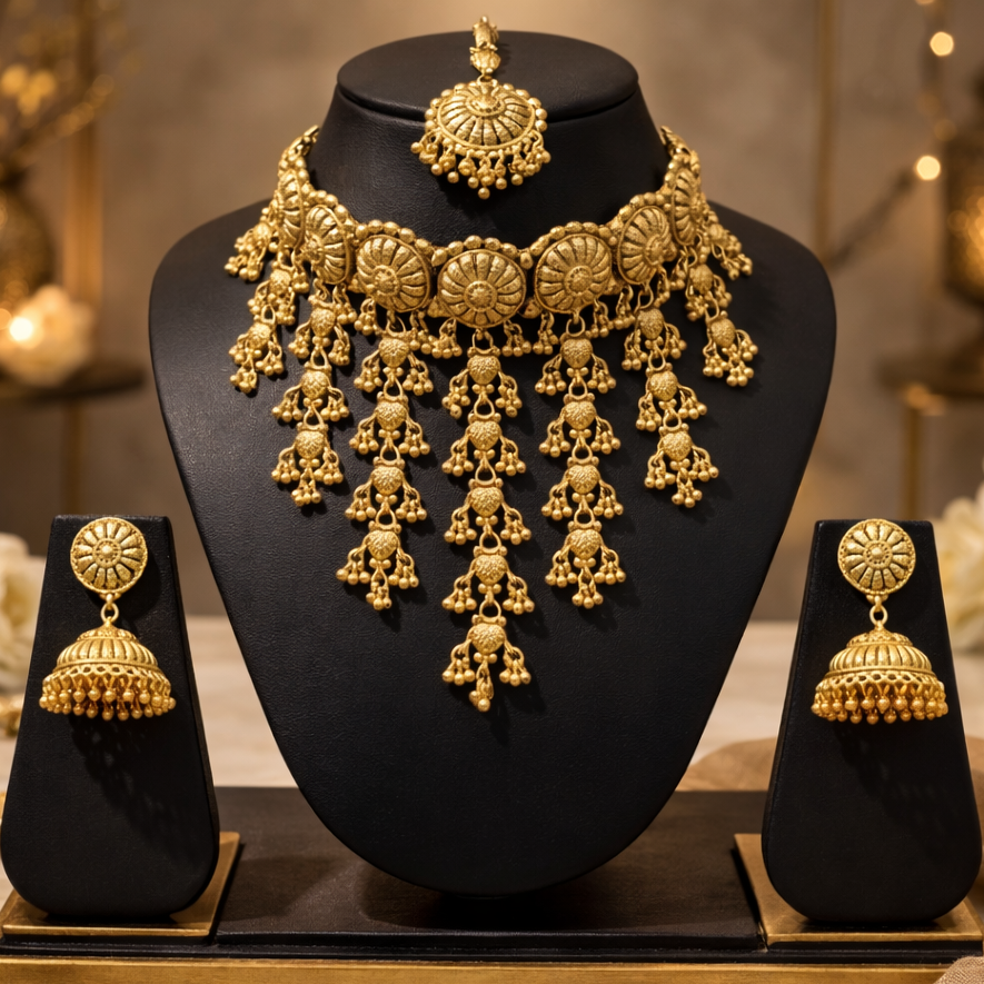 V-shaped Gold Set | Made-on-order