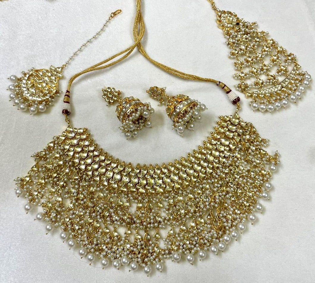 Golden Rani Pachi Kundan Set | Pre-order