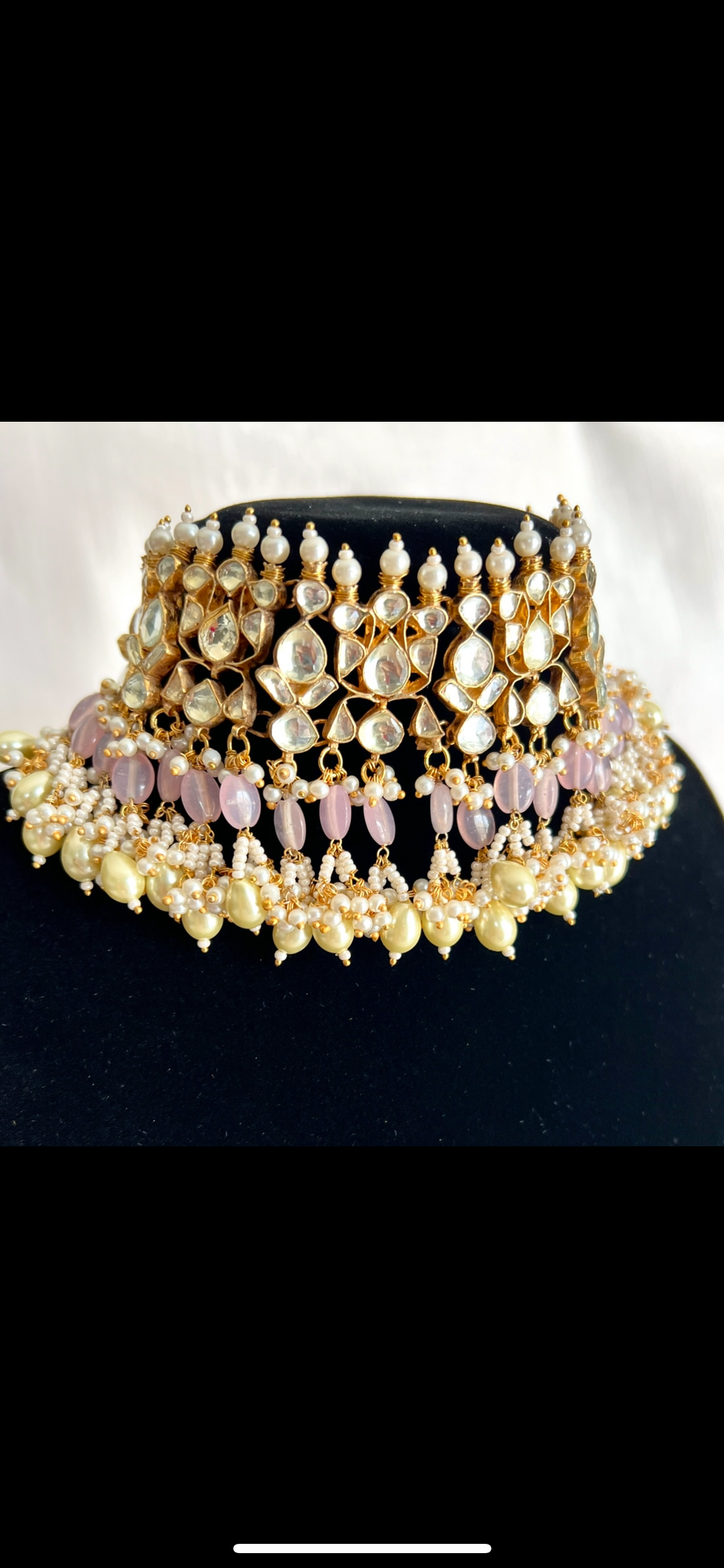 Pink Rose Set | Pachi Kundan  | Pre-order