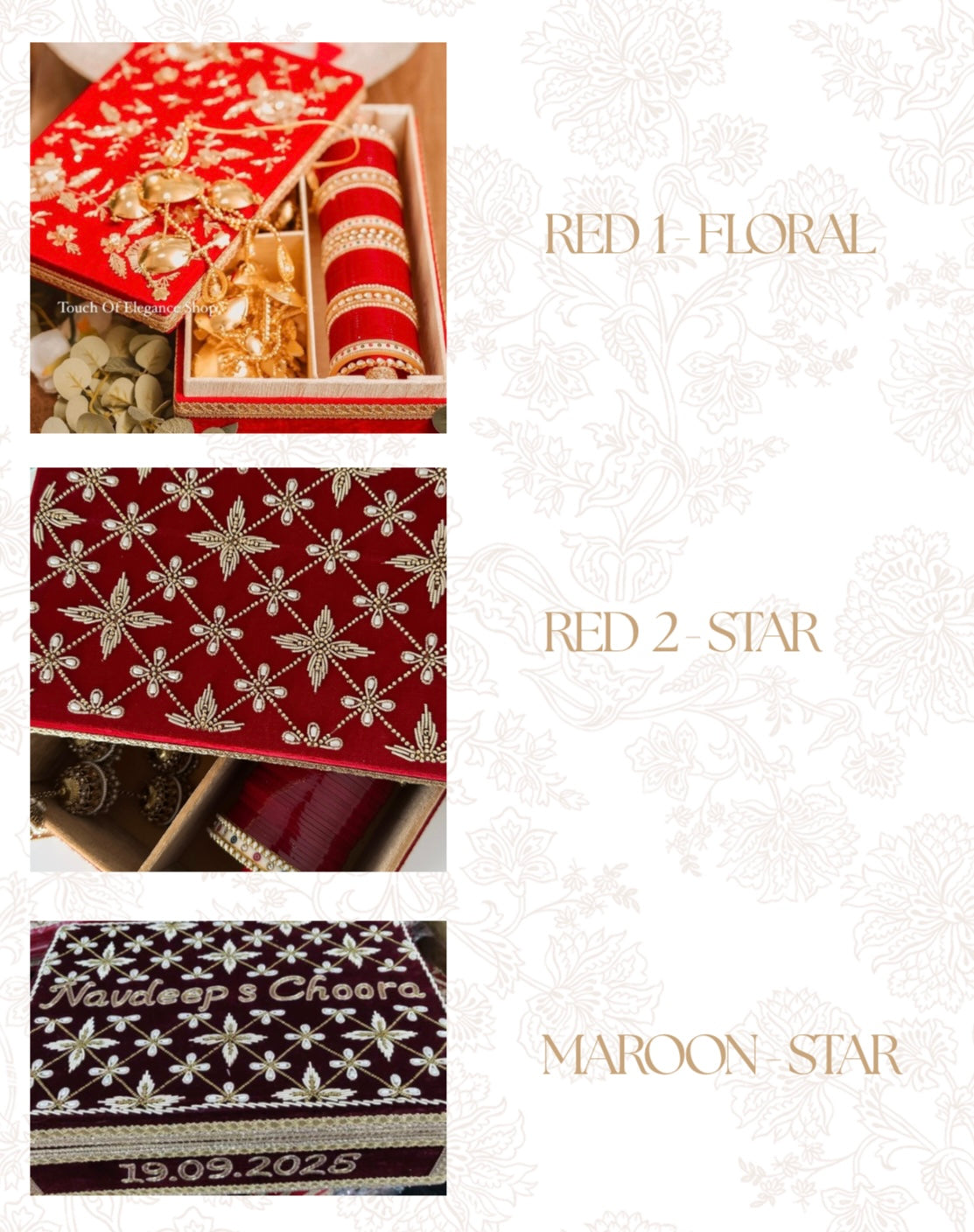 Choora & Kaleeray Box | Ready-to-ship | Bridal Box