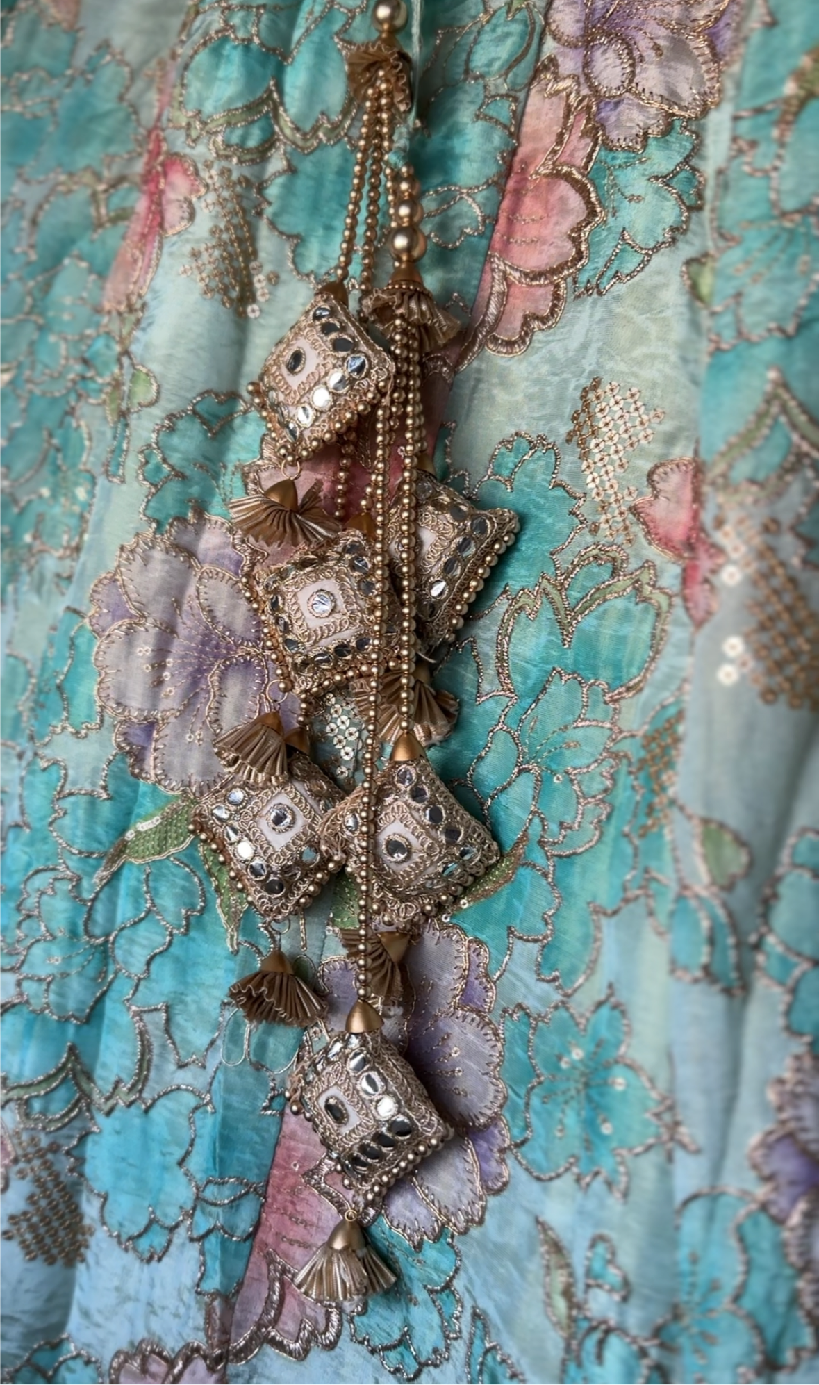 Blue Floral Lehenga