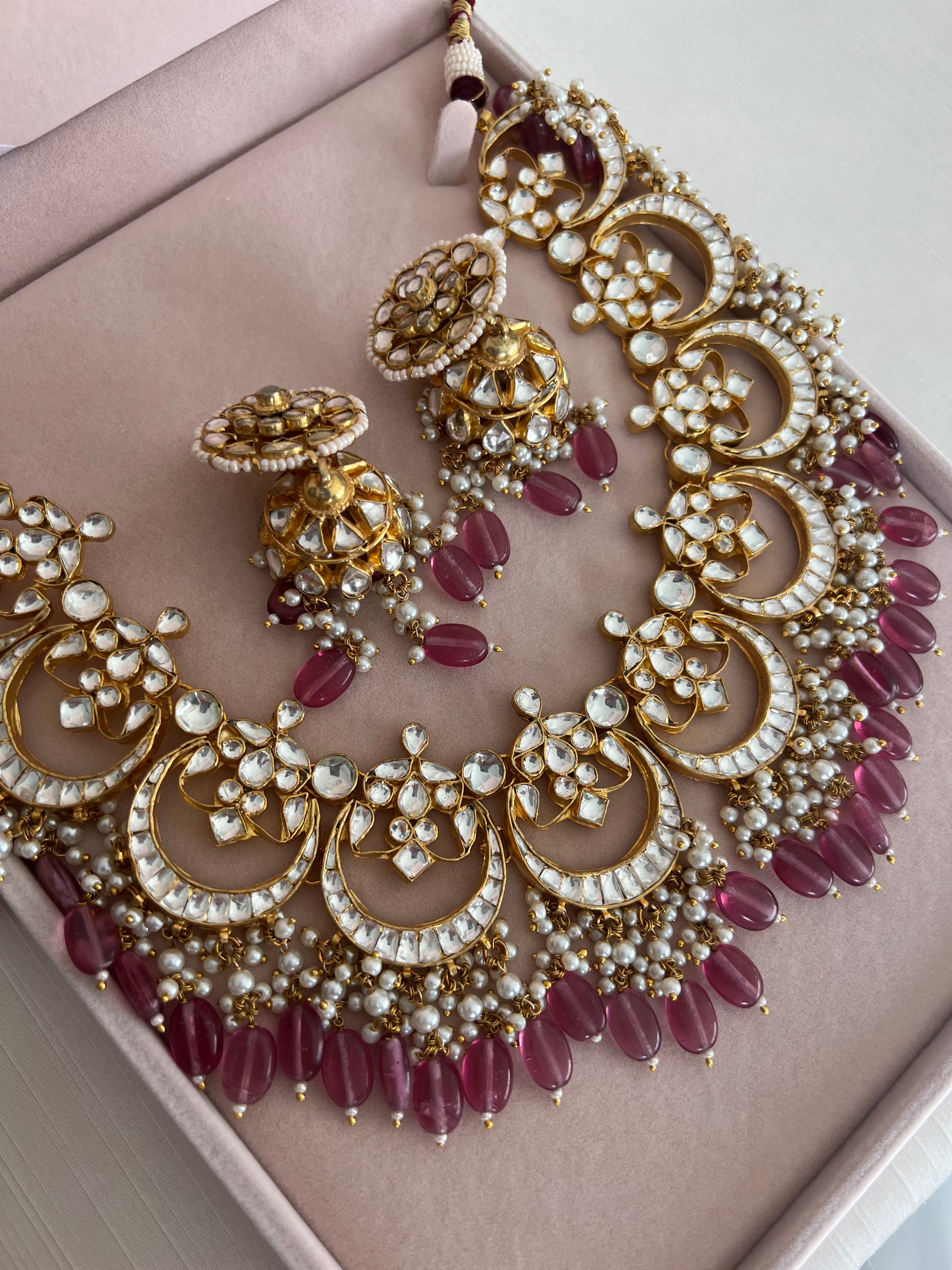 Plum Kundan Set | Ready-to-ship