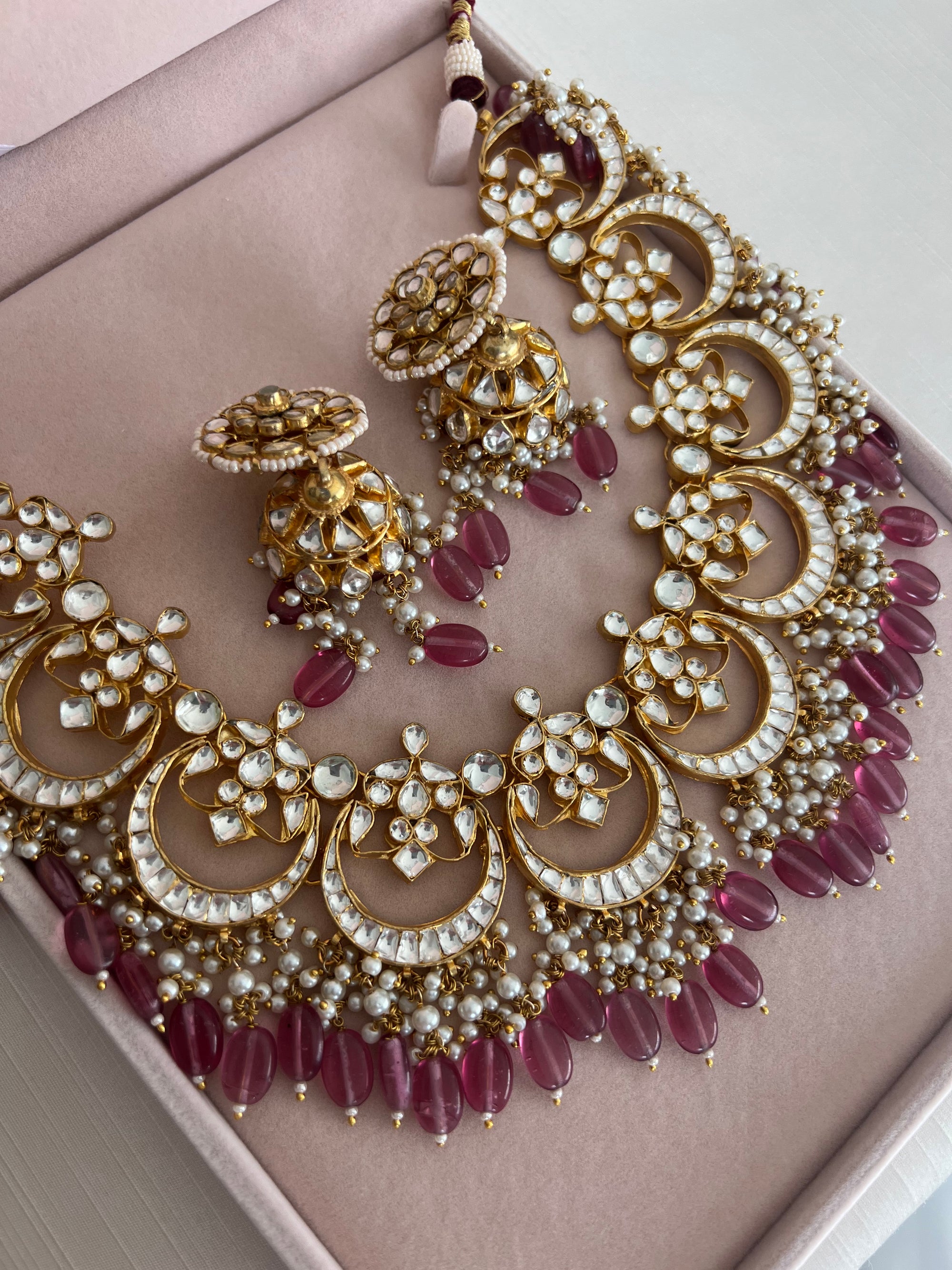 Plum Kundan Set | Ready-to-ship