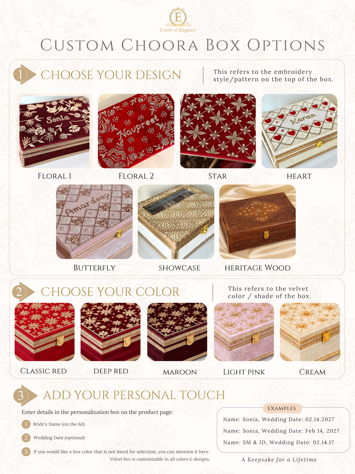 Custom Choora & Kaleeray Box | Ready-to-ship | Bridal Box
