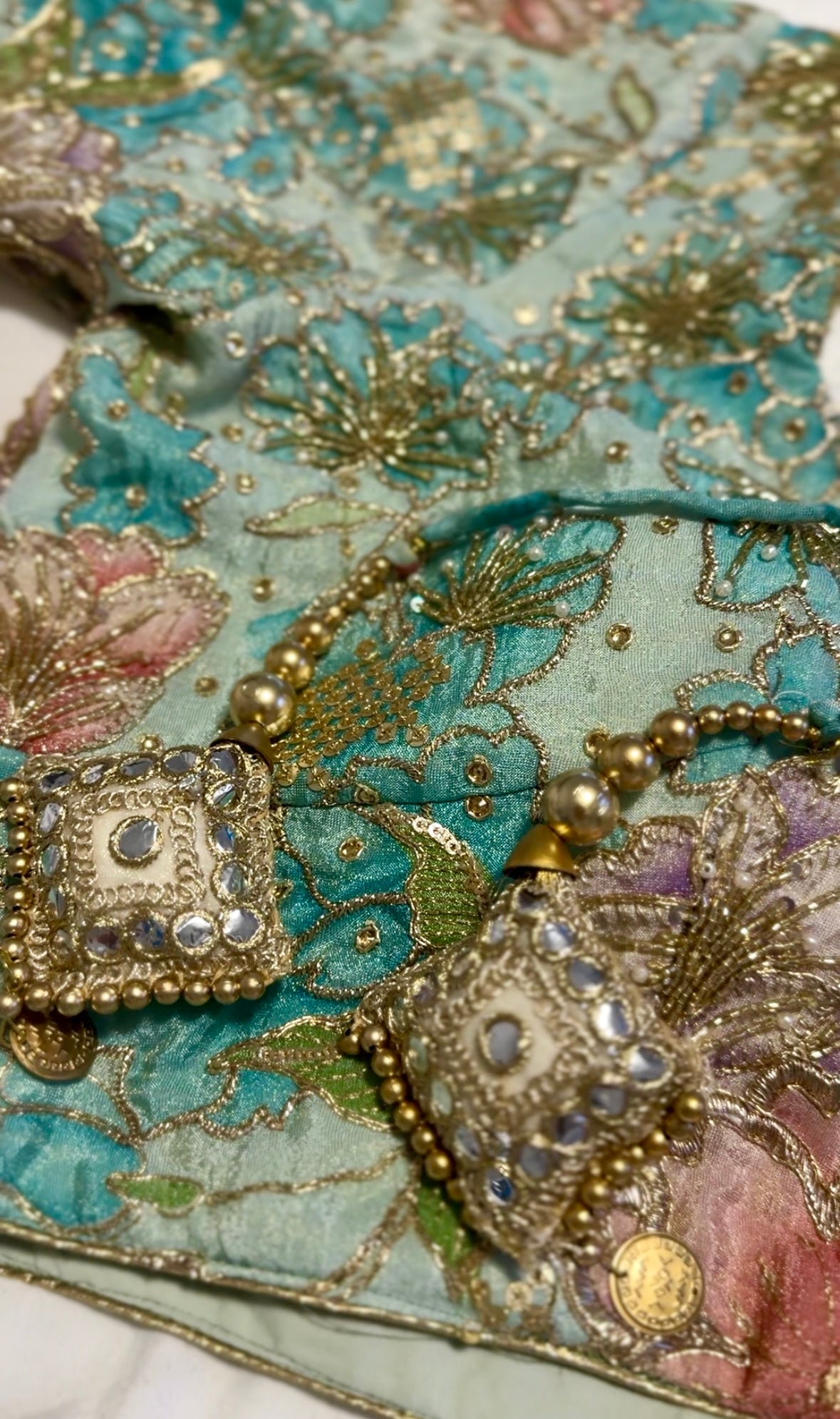 Blue Floral Lehenga