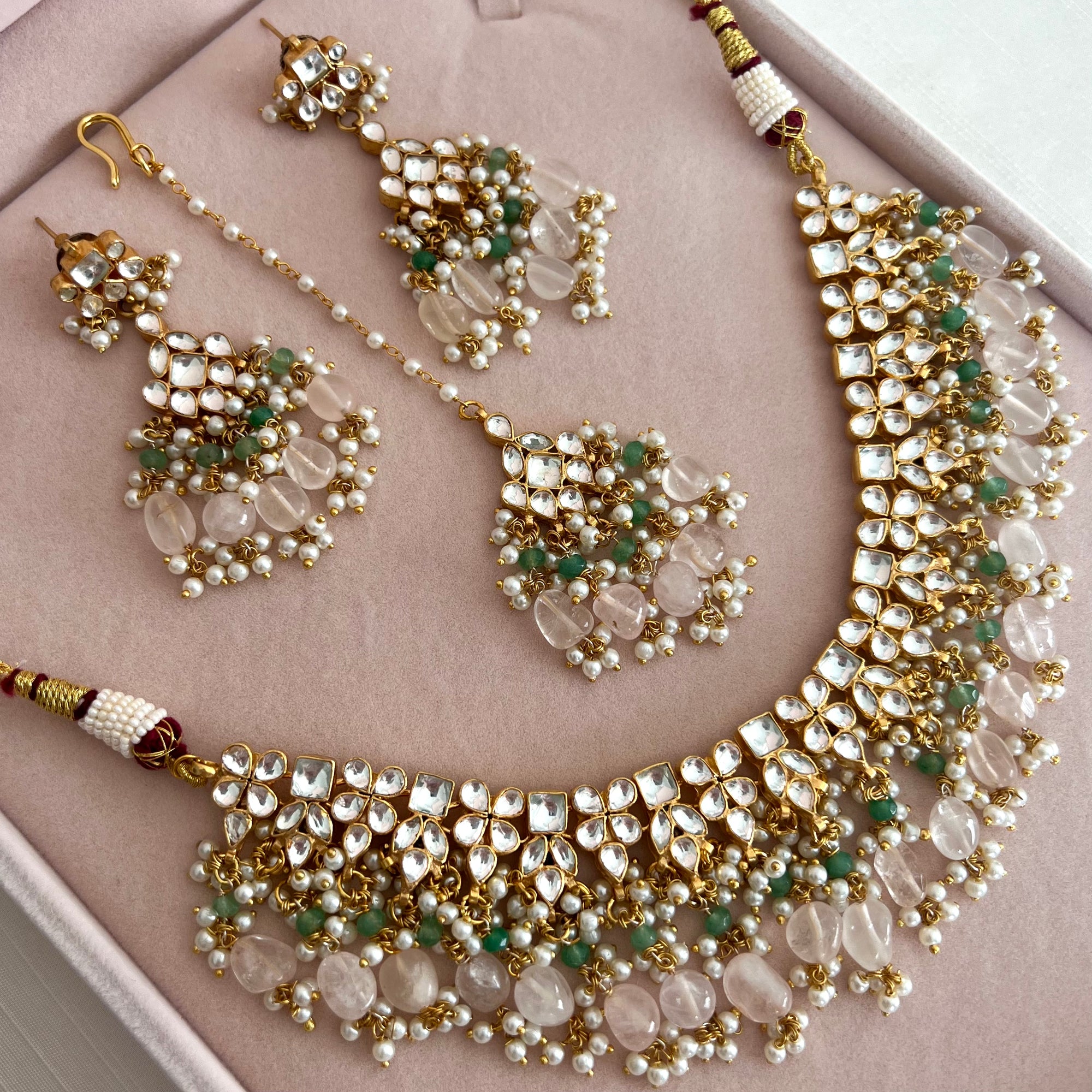 Lotus Kundan Set | Ready-to-ship
