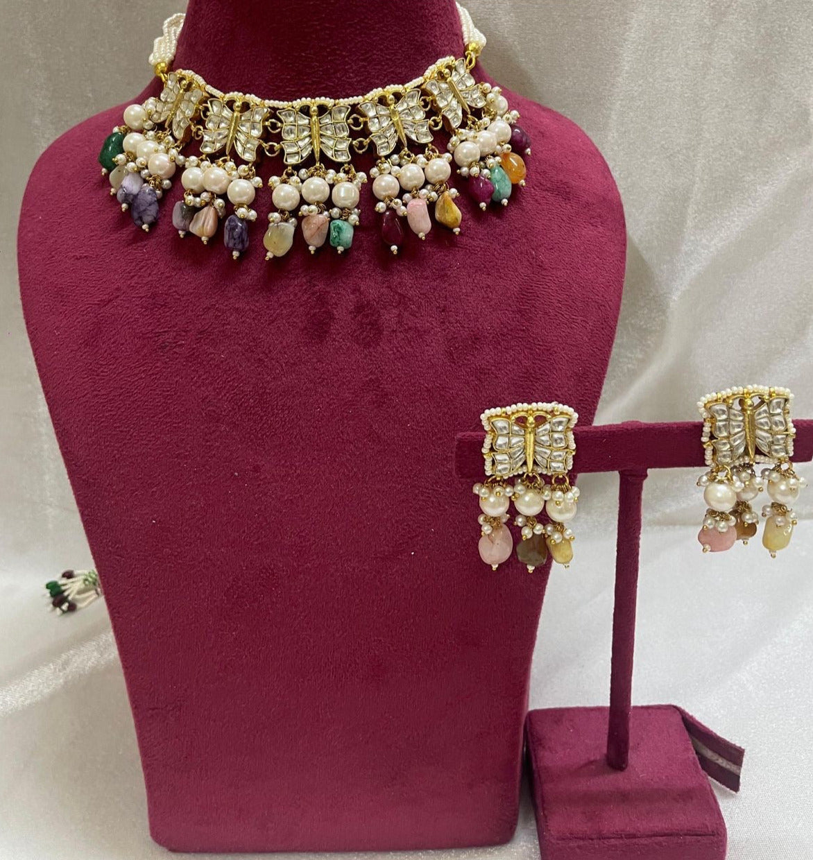Gold Plated Pachi Kundan Multi-color Set | Made-to-Order
