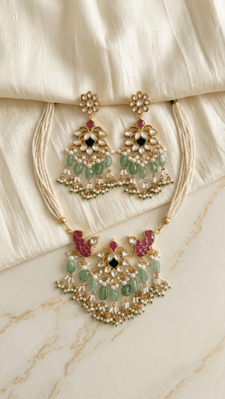 Aarya Kundan Set | Ready - to - ship - Touch Of Elegance