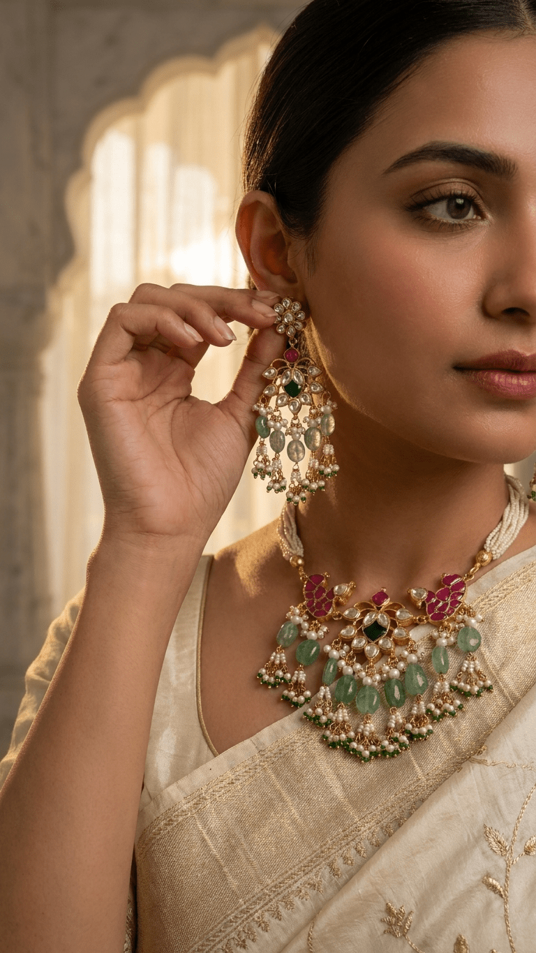 Aarya Kundan Set | Ready-to-ship - Touch Of Elegance
