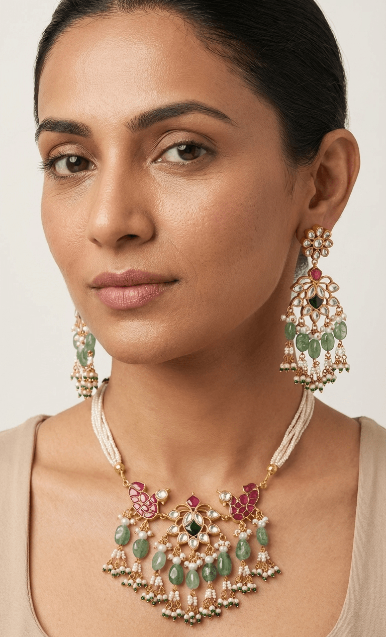 Aarya Kundan Set | Ready - to - ship - Touch Of Elegance