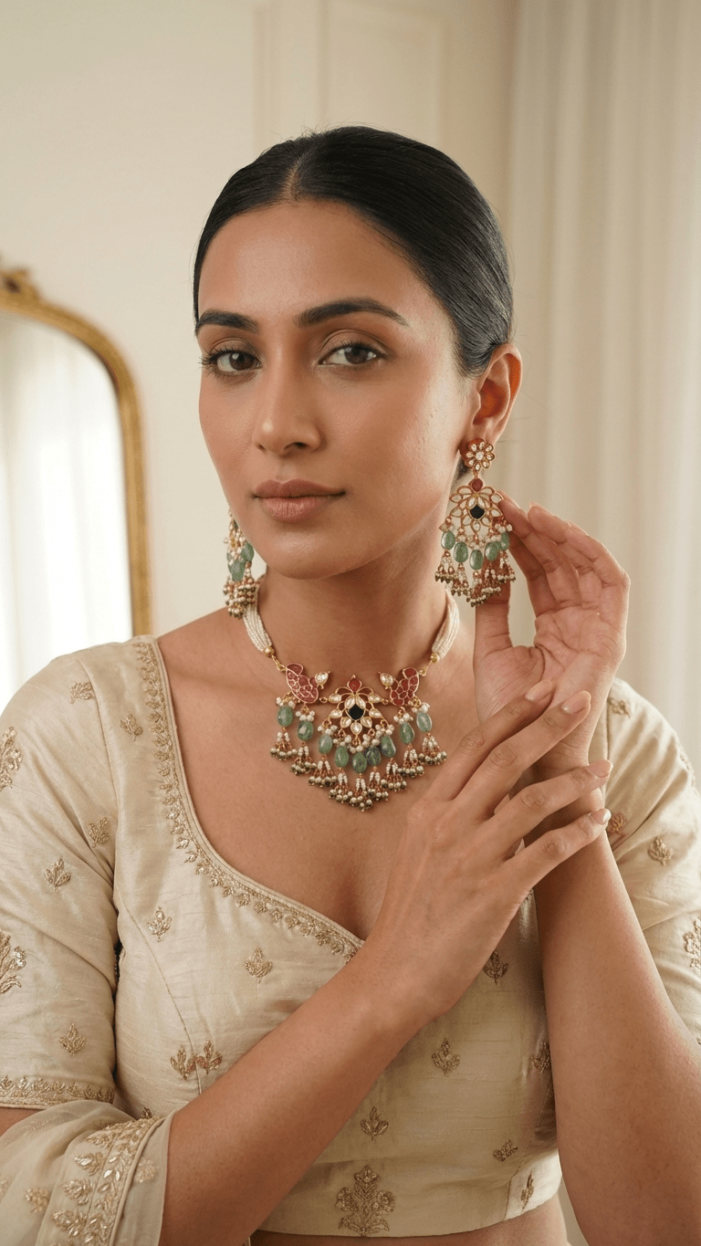 Aarya Kundan Set | Ready - to - ship - Touch Of Elegance