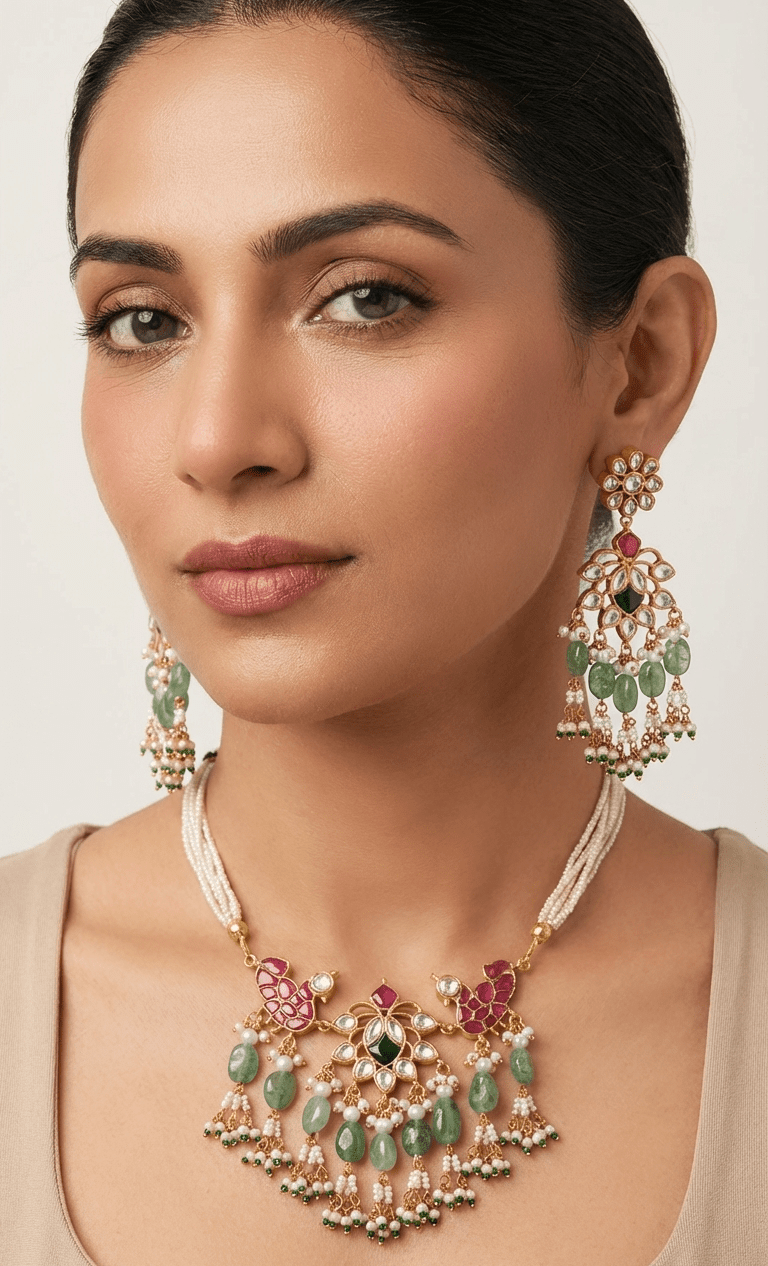 Aarya Kundan Set | Ready-to-ship - Touch Of Elegance