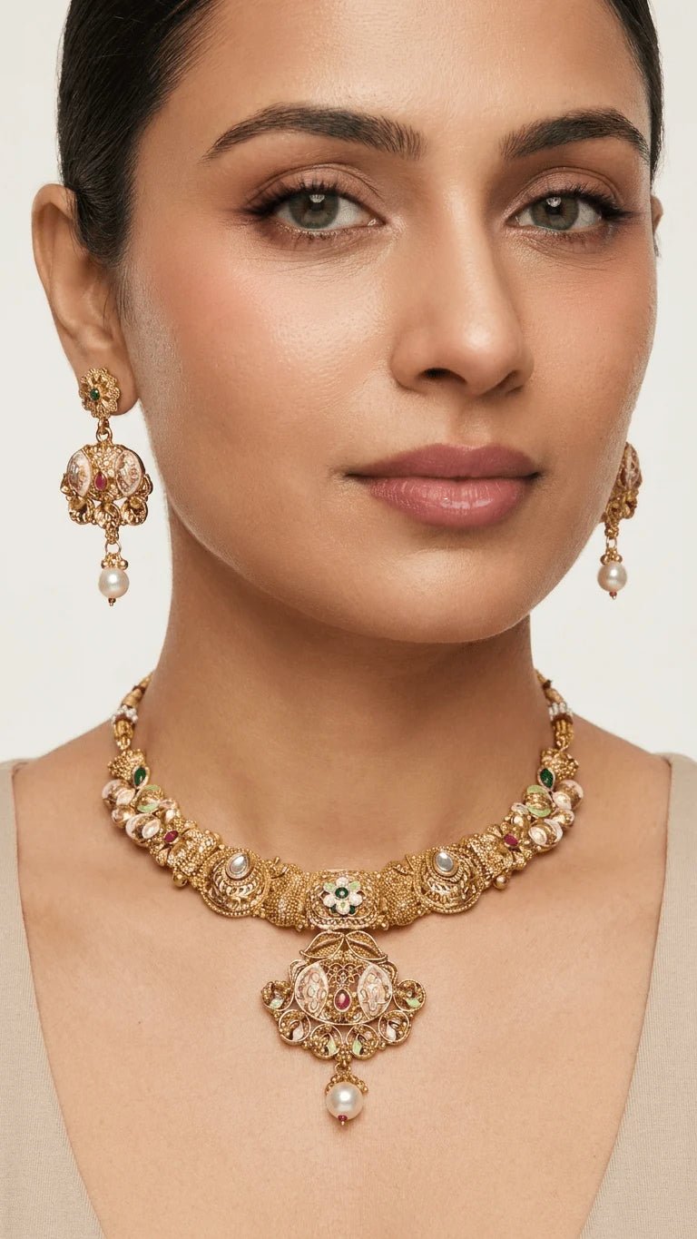 Advika Gold Set | Ready-to-ship - Touch Of Elegance