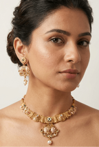 Advika Gold Set | Ready - to - ship - Touch Of Elegance