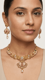 Advika Gold Set | Ready - to - ship - Touch Of Elegance