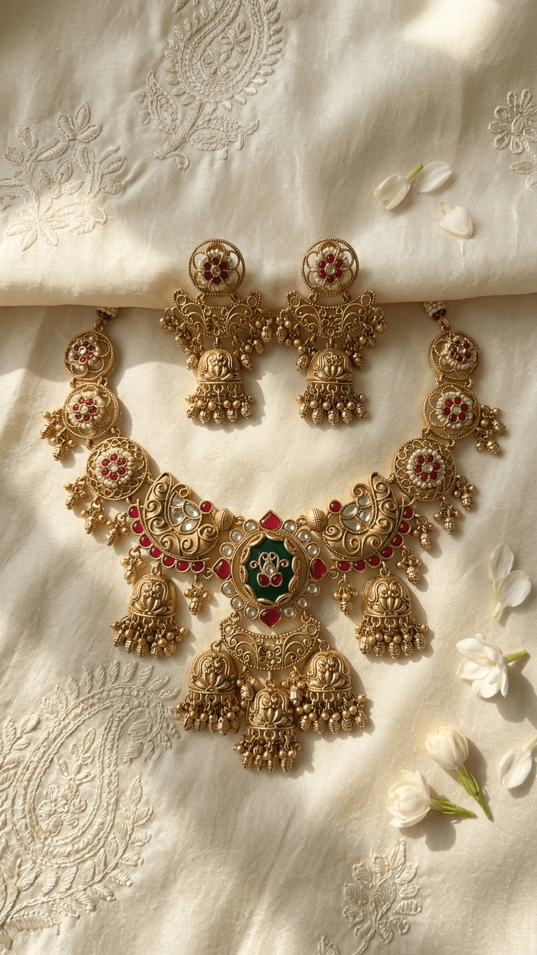 Ajmer Gold Set | Ready - to - ship - Touch Of Elegance