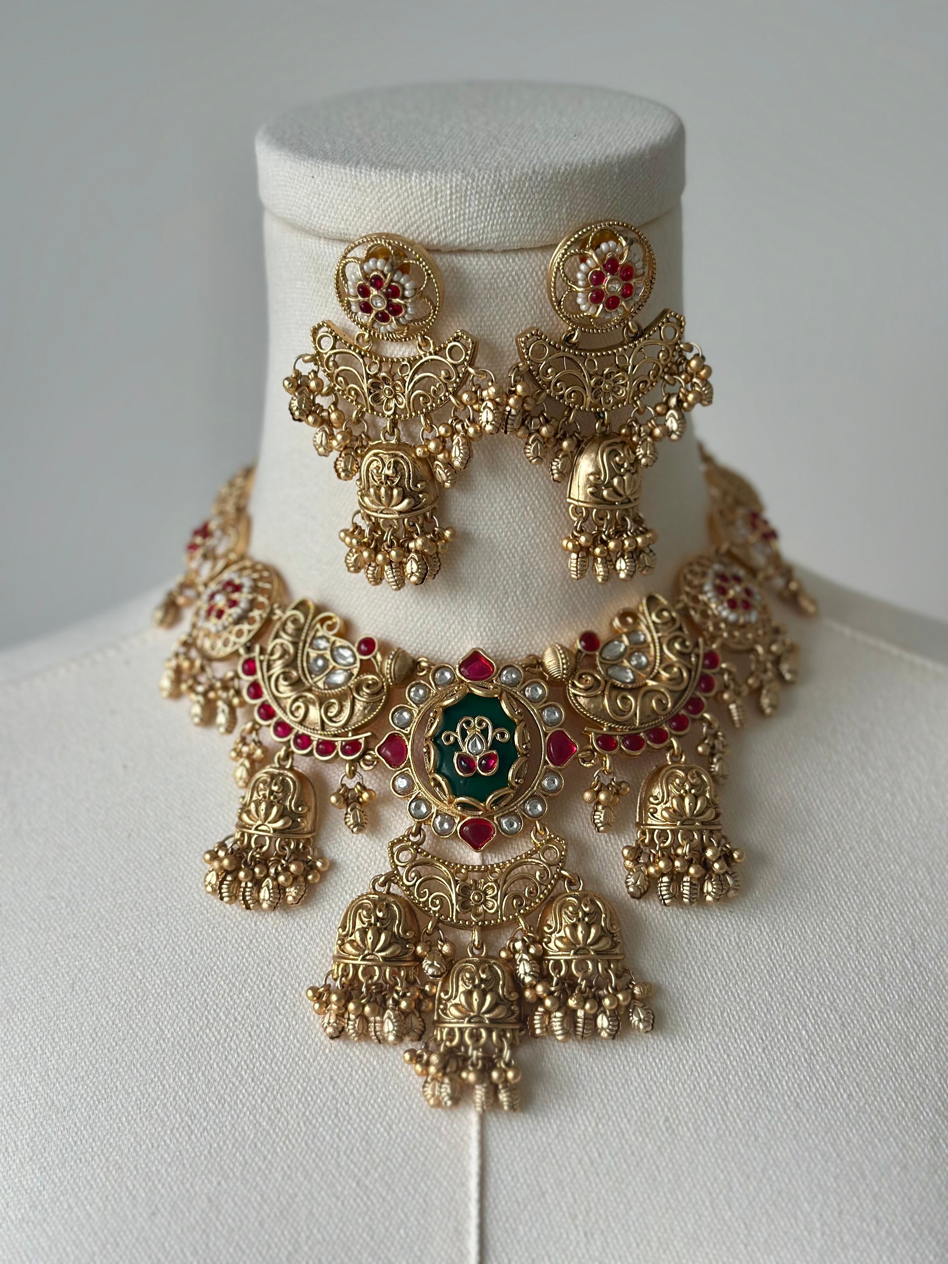 Ajmer Gold Set | Ready - to - ship - Touch Of Elegance