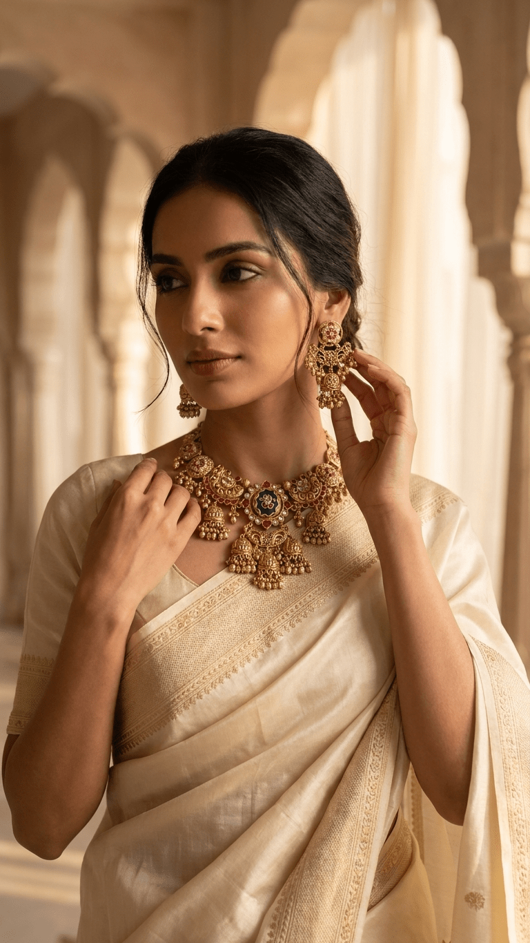 Ajmer Gold Set | Ready - to - ship - Touch Of Elegance