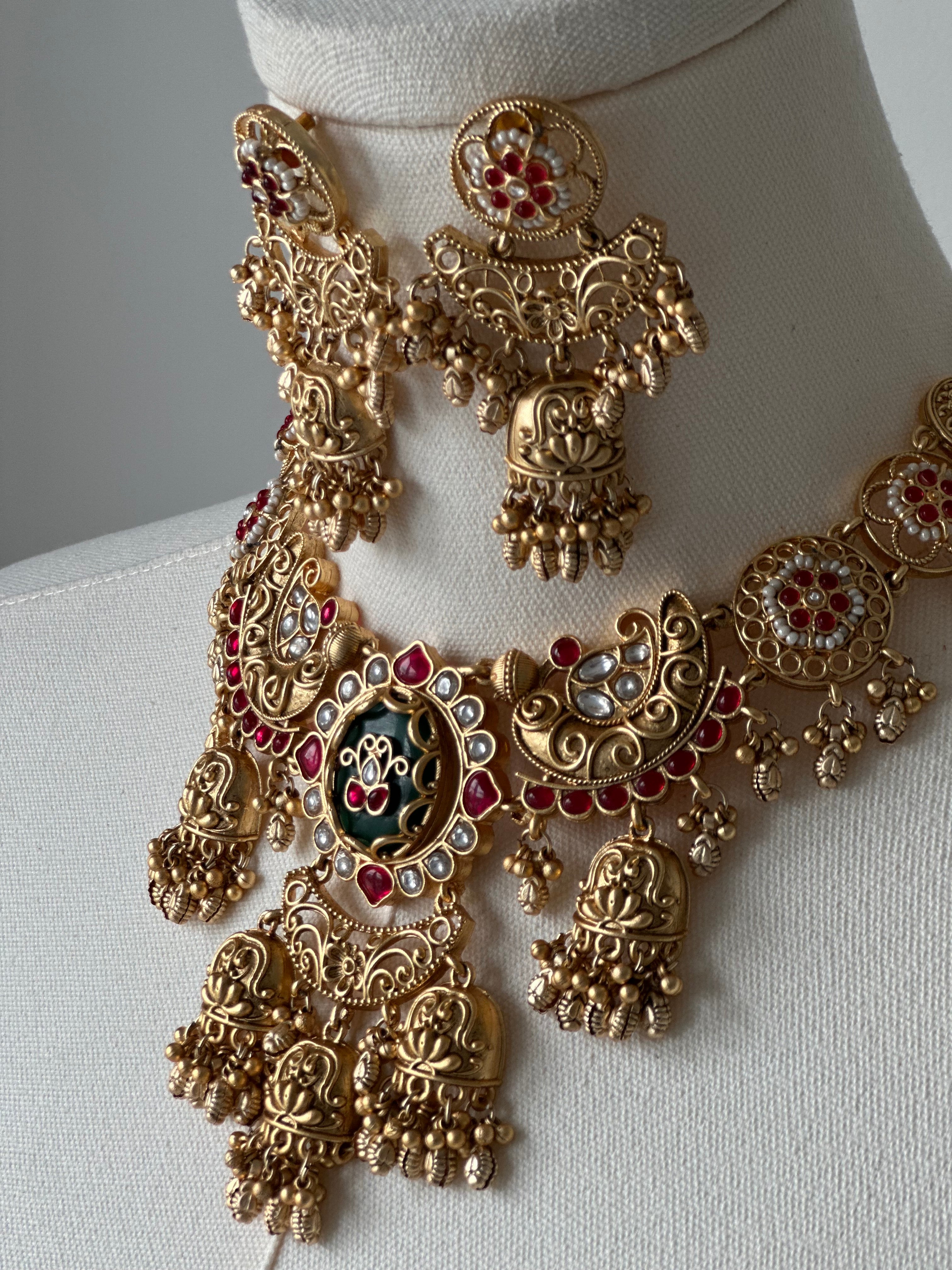 Ajmer Gold Set | Ready - to - ship - Touch Of Elegance