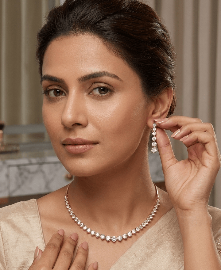 Amaya American Diamond Set | Ready - to - ship - Touch Of Elegance