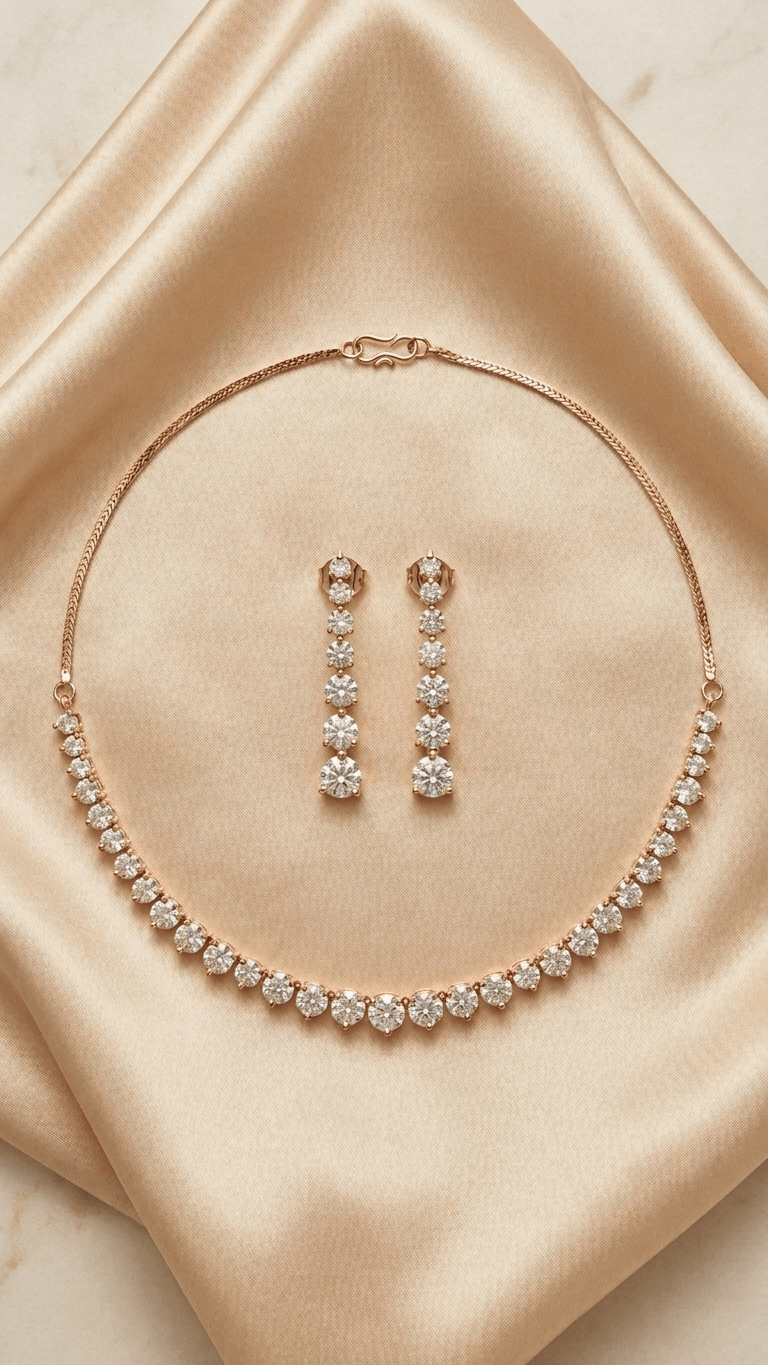 Amaya American Diamond Set | Ready - to - ship - Touch Of Elegance