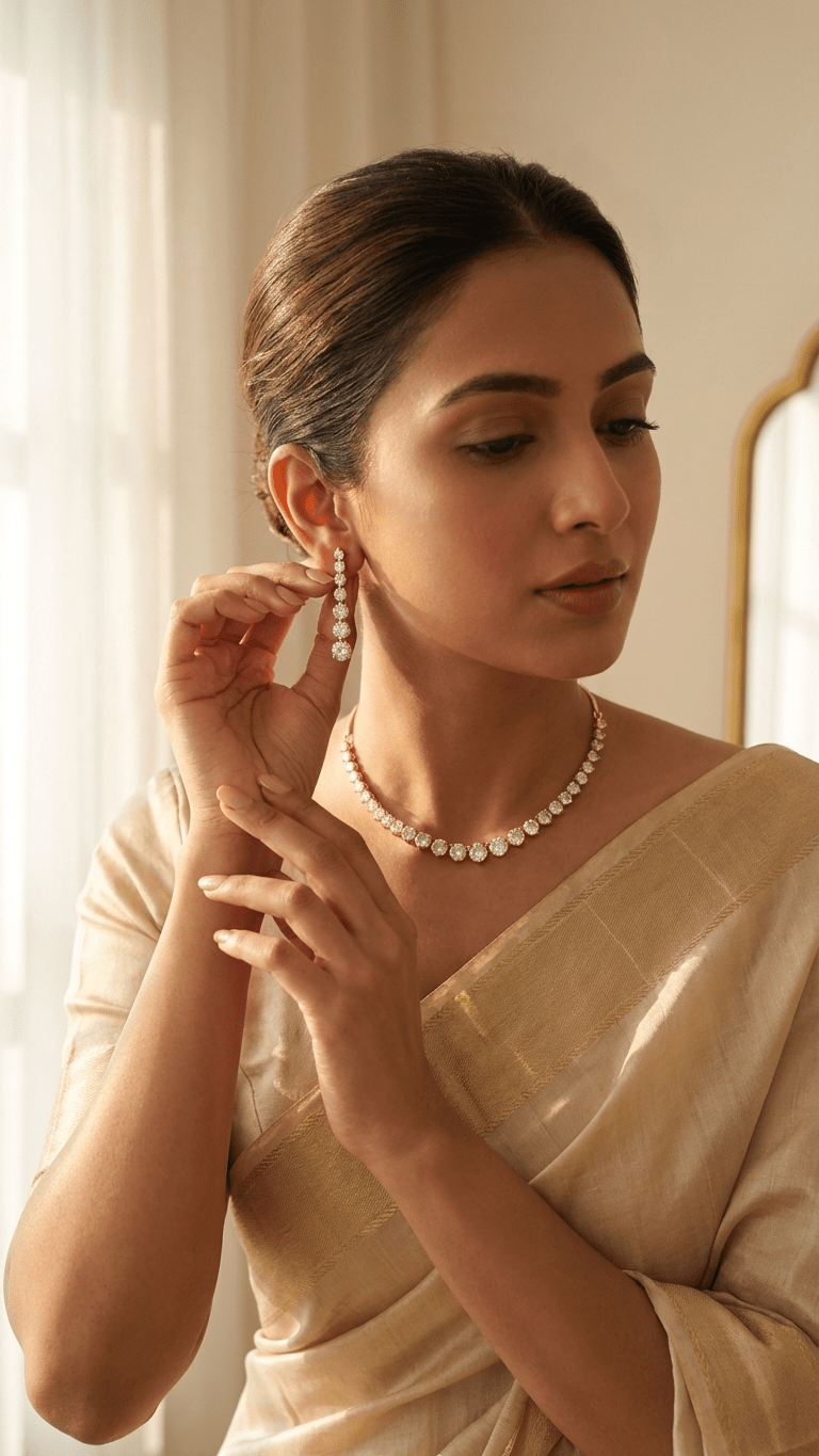 Amaya American Diamond Set | Ready - to - ship - Touch Of Elegance