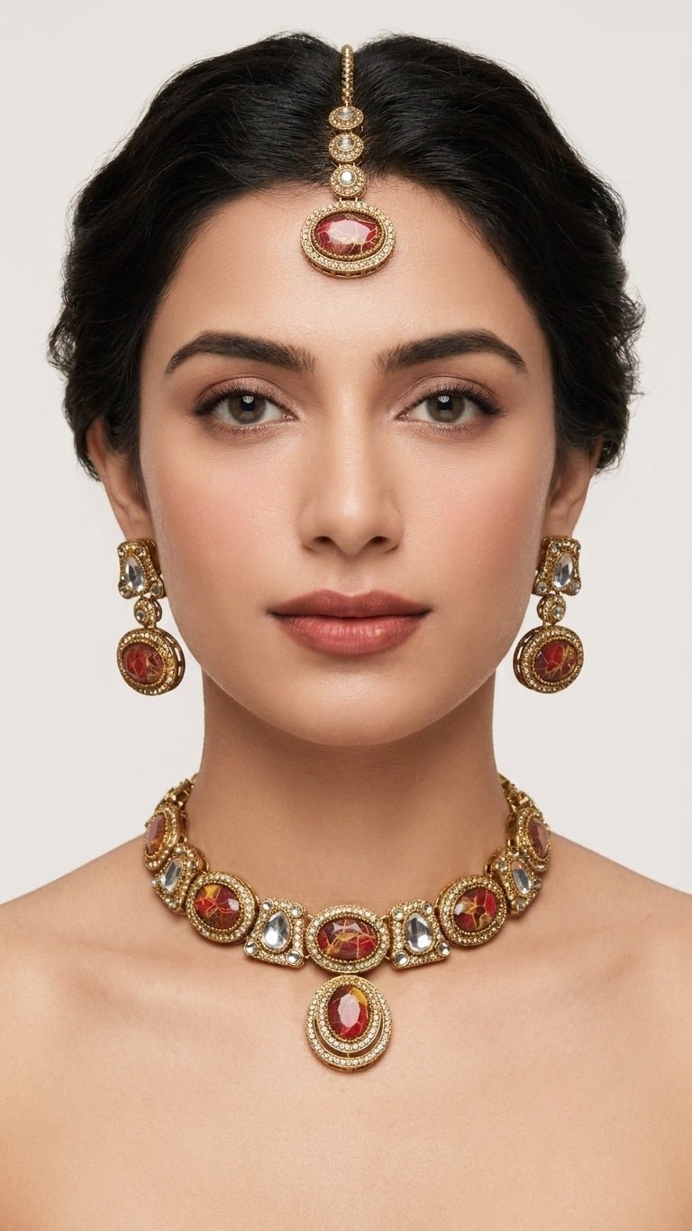 Amelia Red Set | Ready-to-ship - Touch Of Elegance