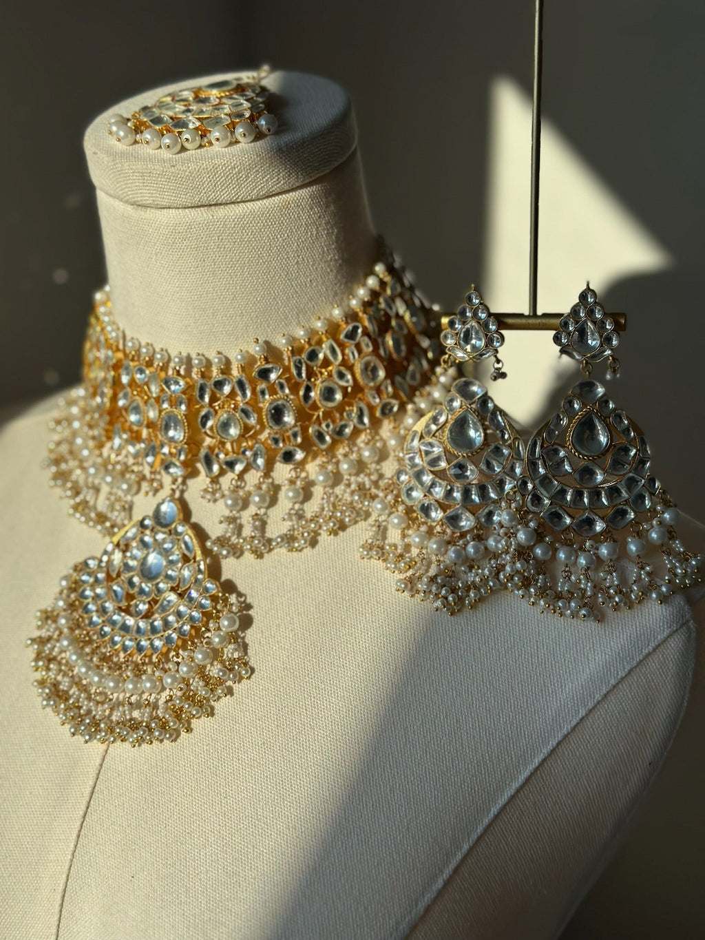 Amina Pearl Set - Pachi Kundan | Ready-to-ship - Touch Of Elegance