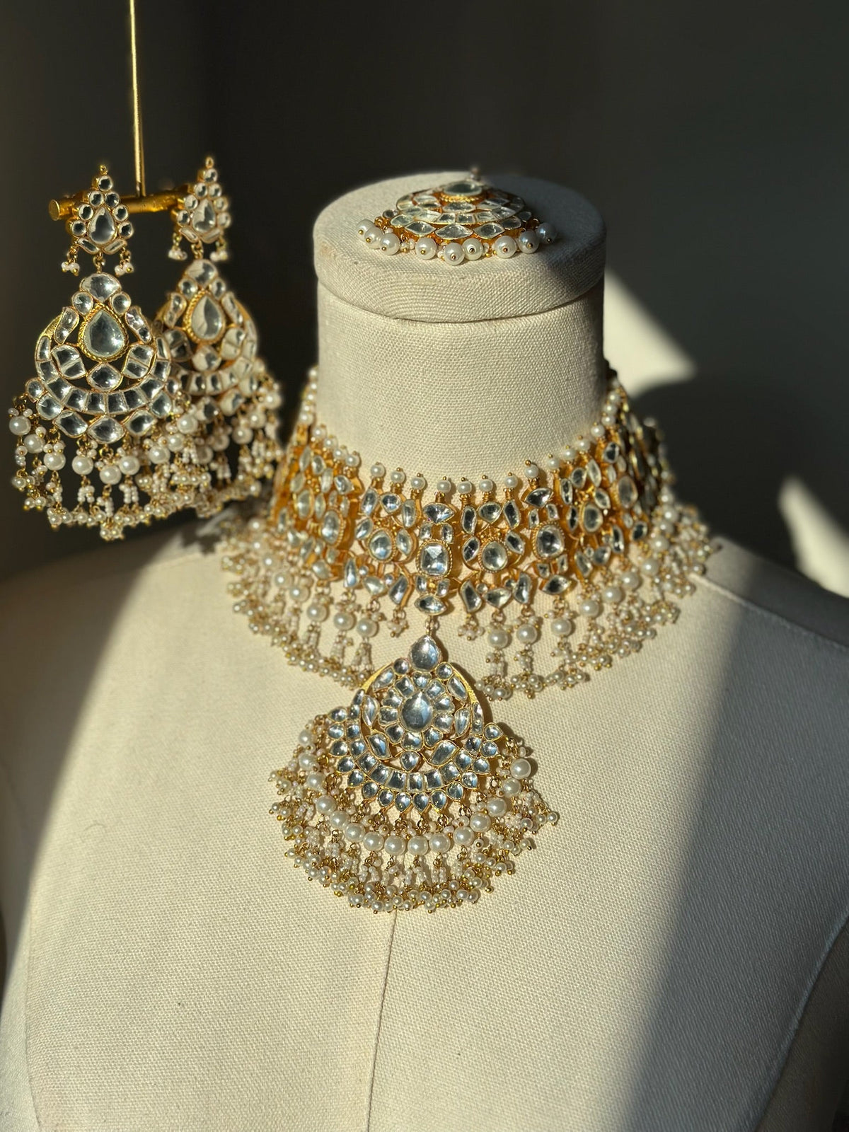 Amina Pearl Set - Pachi Kundan | Ready-to-ship - Touch Of Elegance