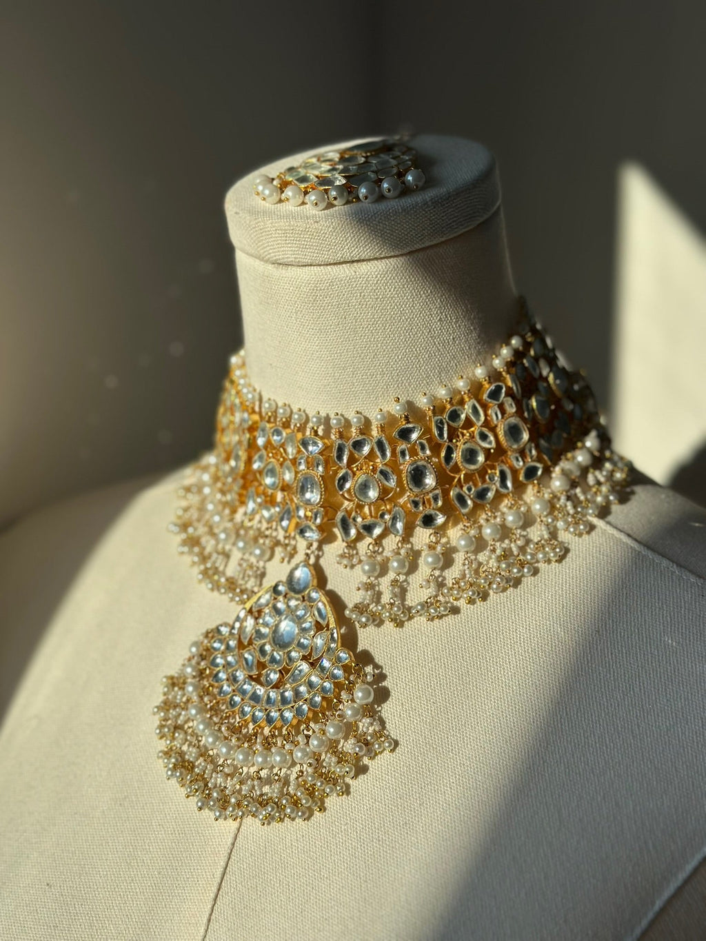 Amina Pearl Set - Pachi Kundan | Ready-to-ship - Touch Of Elegance