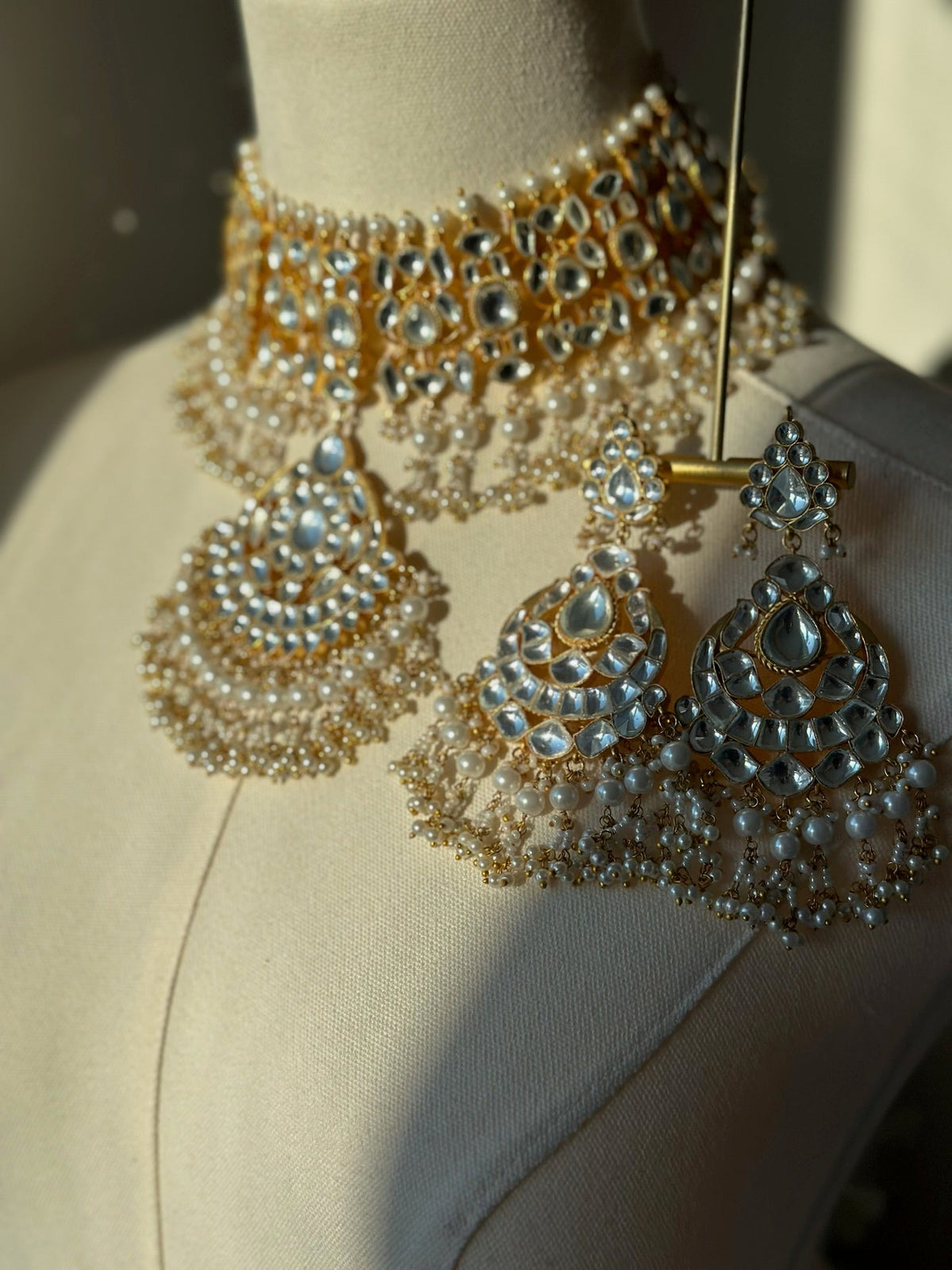 Amina Pearl Set - Pachi Kundan | Ready-to-ship - Touch Of Elegance