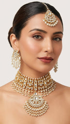 Amina Pearl Set - Pachi Kundan | Ready-to-ship - Touch Of Elegance