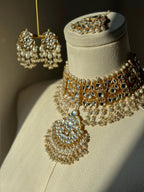 Amina Pearl Set - Pachi Kundan | Ready-to-ship - Touch Of Elegance