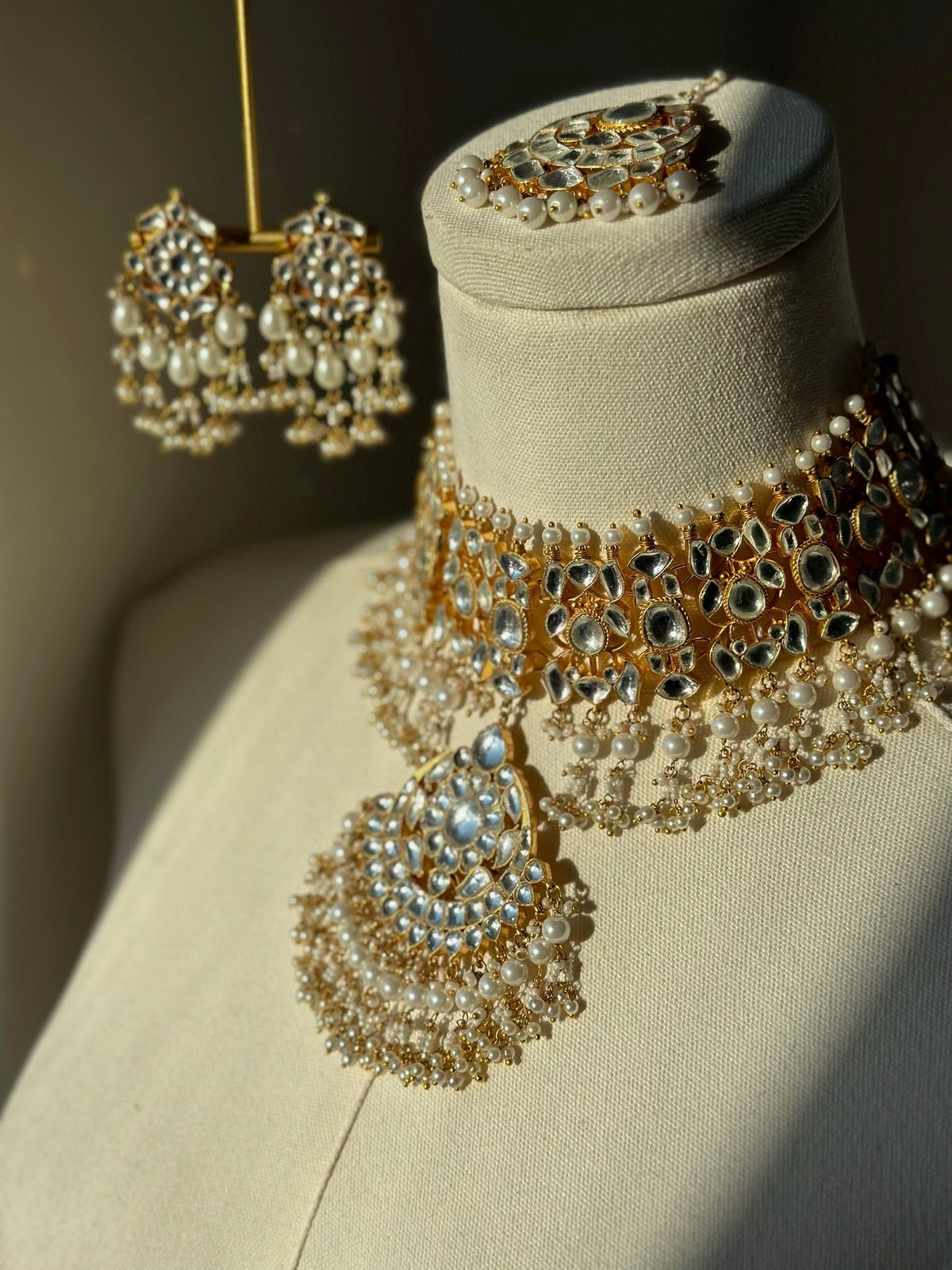 Amina Pearl Set - Pachi Kundan | Ready-to-ship - Touch Of Elegance