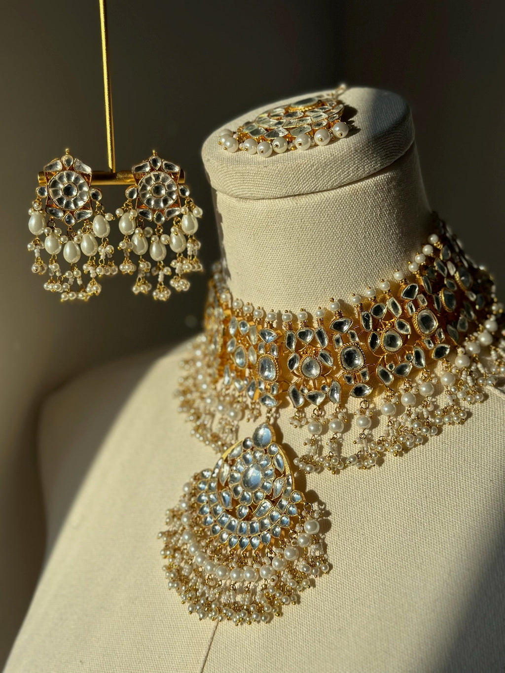 Amina Pearl Set - Pachi Kundan | Ready-to-ship - Touch Of Elegance