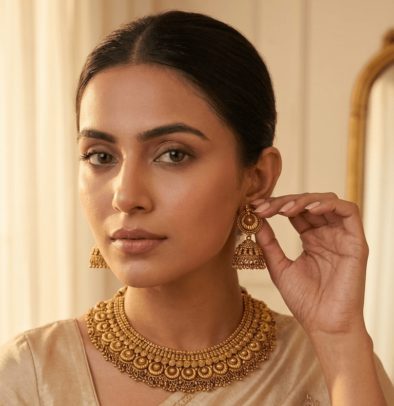 Amreen Gold Set | Ready - to - ship - Touch Of Elegance