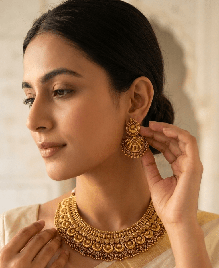 Amreen Gold Set | Ready - to - ship - Touch Of Elegance